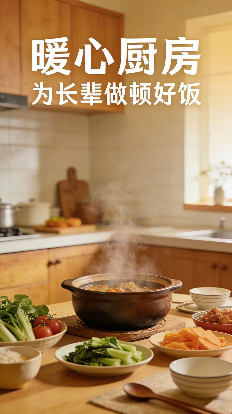 暖心厨房 App 首页预览